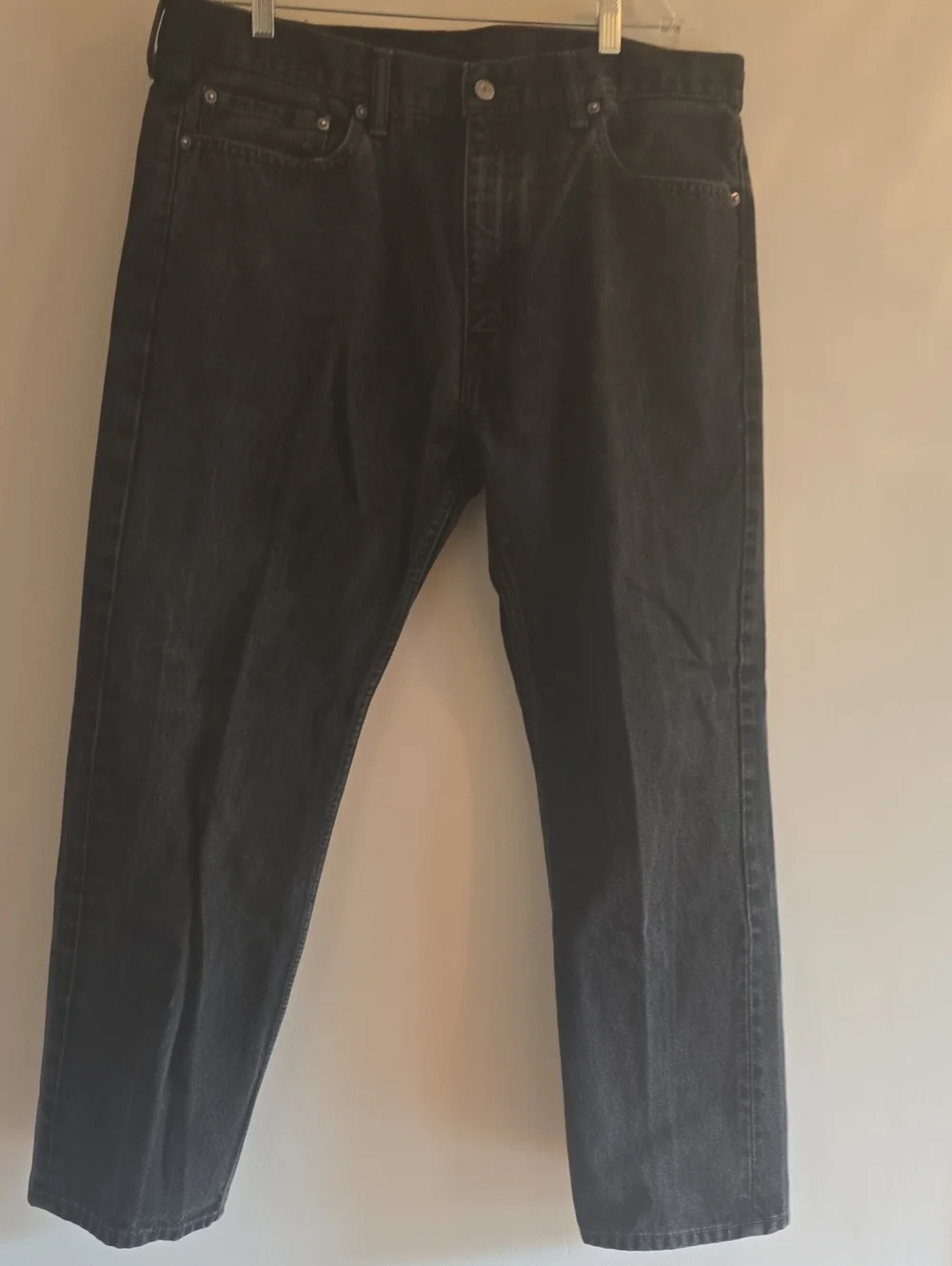 Levi's 505 Black Straight-Leg Jeans